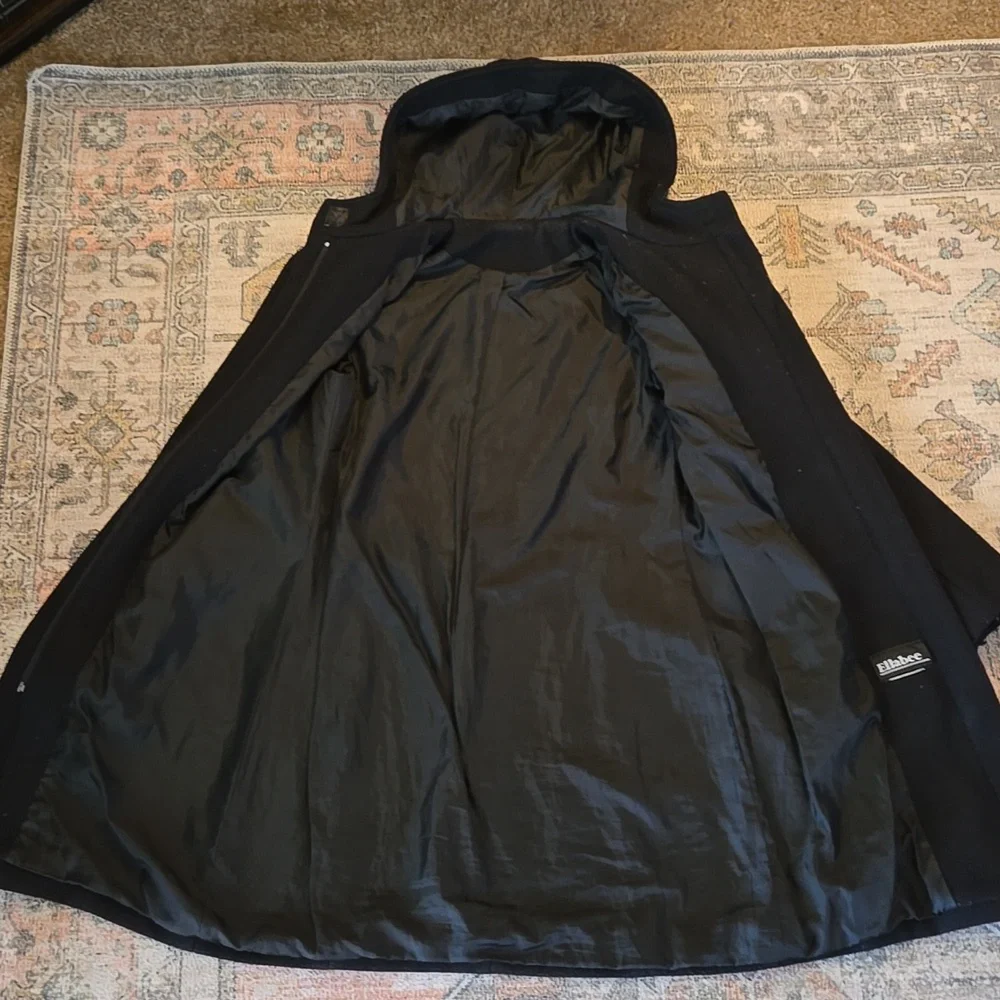 Black Ellabee Wool Winter Coat Size XS Women - Picture 2 of 4